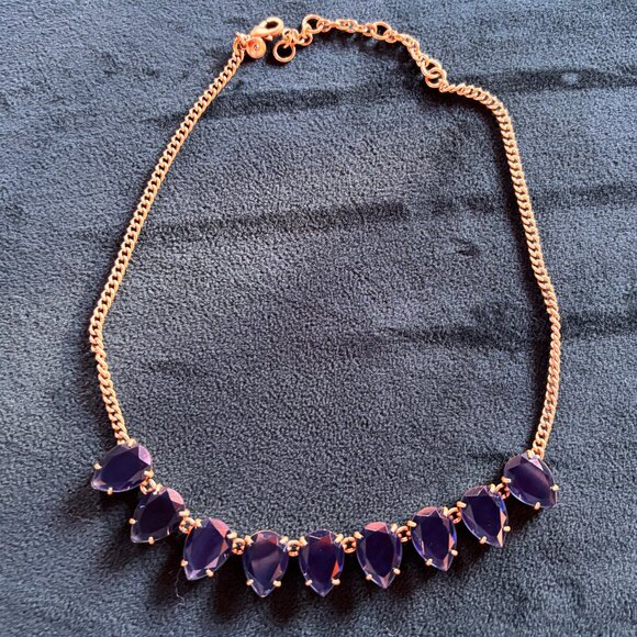 J. Crew Blue Stone Necklace Teardrop Shape - 20" - Picture 4 of 7